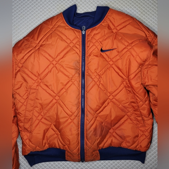 Nike Vintage Orange/blue Reversible Bomber - Picture 1 of 6